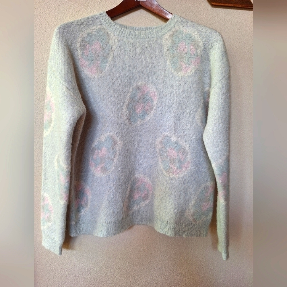ASOS Pastel Wool Blend Oversized Sweater. Mint/Pink. Womens size 4